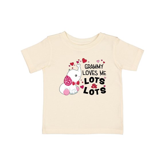 Inktastic Grammy Loves Me Lots and Lots Cute Elephant Boys or Girls Baby T-Shirt
