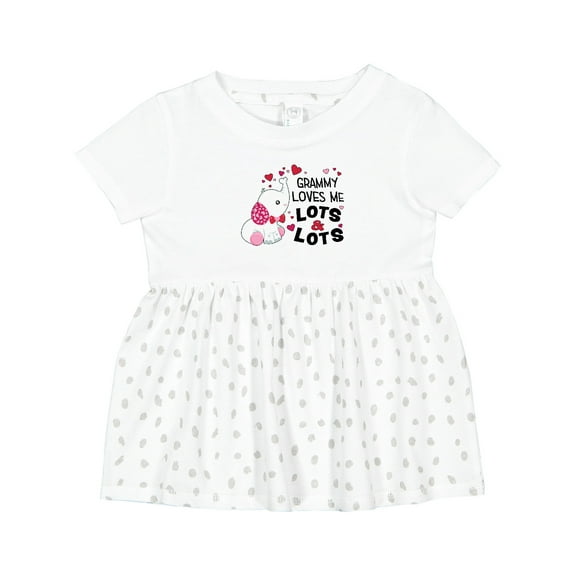 Inktastic Grammy Loves Me Lots and Lots Cute Elephant Girls Baby Dress
