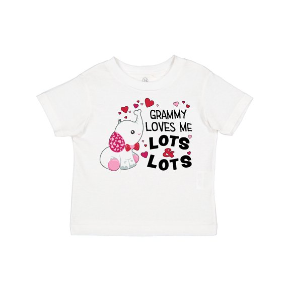 Inktastic Grammy Loves Me Lots and Lots- cute elephant Boys or Girls Toddler T-Shirt