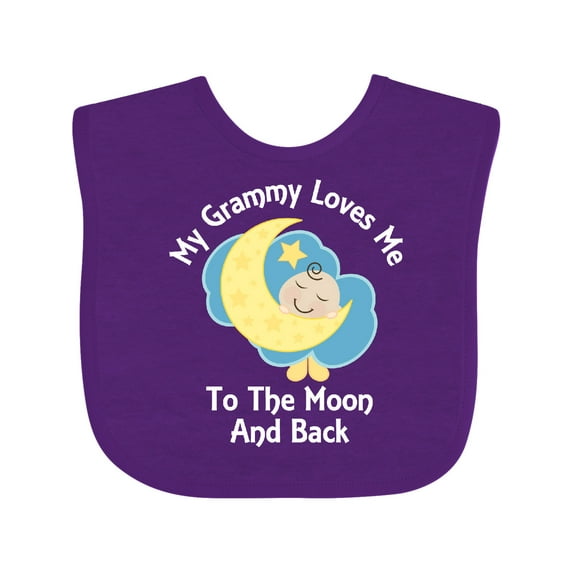 Inktastic Grammy Loves Me Moon and Back Boys or Girls Baby Bib