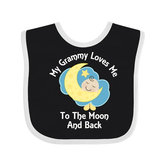 Inktastic Grammy Loves Me Moon and Back Boys or Girls Baby Bib