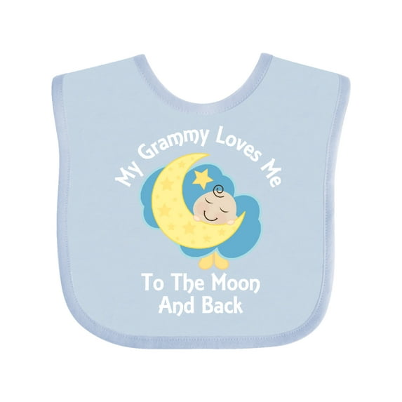Inktastic Grammy Loves Me Moon and Back Boys or Girls Baby Bib