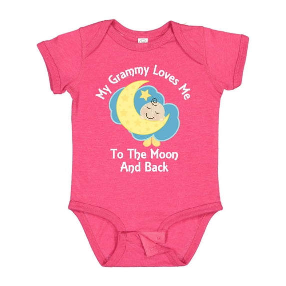 Inktastic Grammy Loves Me Moon and Back Boys or Girls Baby Bodysuit
