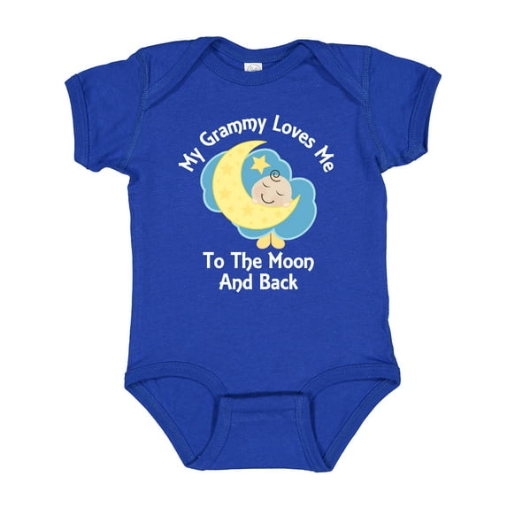 Inktastic Grammy Loves Me Moon and Back Boys or Girls Baby Bodysuit