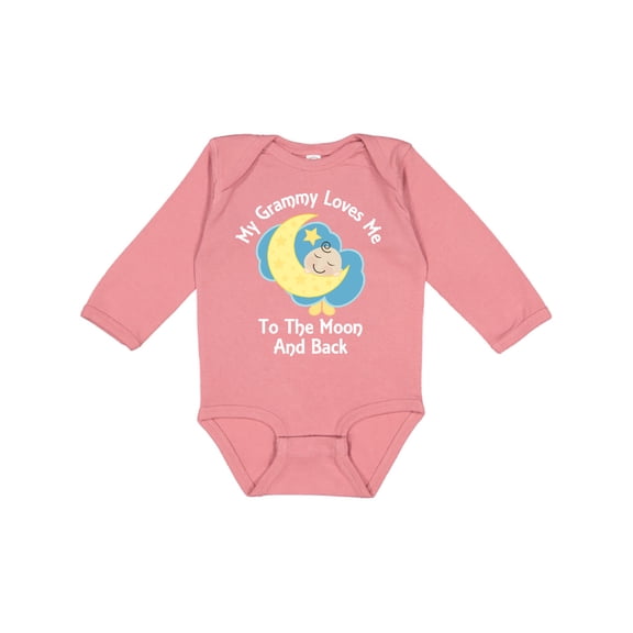 Inktastic Grammy Loves Me Moon and Back Boys or Girls Long Sleeve Baby Bodysuit