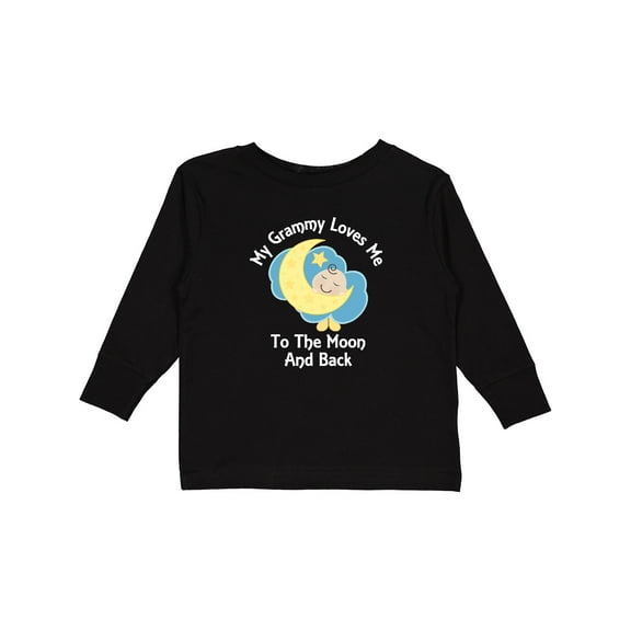 Inktastic Grammy Loves Me Moon and Back Boys or Girls Long Sleeve Toddler T-Shirt