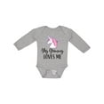 thumbnail image 1 of Inktastic Grammy Loves Me Unicorn Girls Girls Long Sleeve Baby Bodysuit, 1 of 5