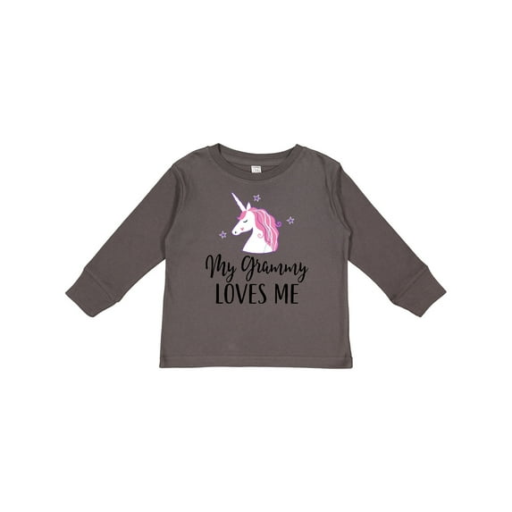 Inktastic Grammy Loves Me Unicorn Girls Girls Long Sleeve Toddler T-Shirt