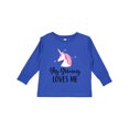 thumbnail image 1 of Inktastic Grammy Loves Me Unicorn Girls Girls Long Sleeve Toddler T-Shirt, 1 of 5