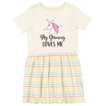 thumbnail image 1 of Inktastic Grammy Loves Me Unicorn Girls Girls Toddler Dress, 1 of 5