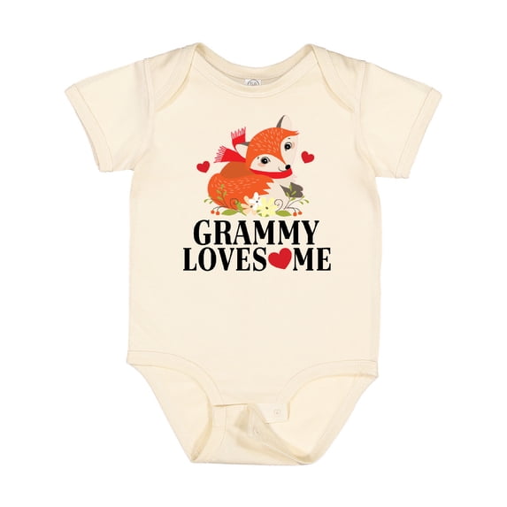 Inktastic Grammy Loves Me Woodland Fox Girls Baby Bodysuit