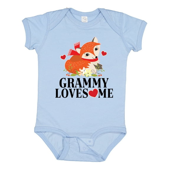 Inktastic Grammy Loves Me Woodland Fox Girls Baby Bodysuit