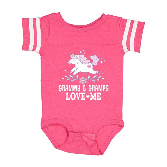 Inktastic Grammy and Gramps Girls Granddaughter Unicorn Girls Baby Bodysuit