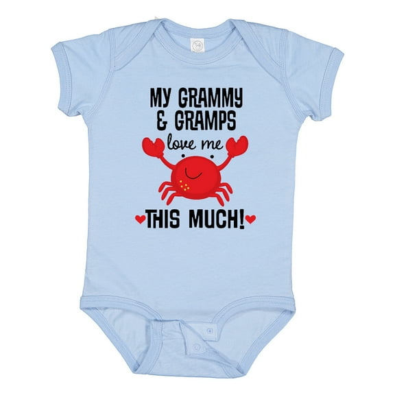 Inktastic Grammy and Gramps Love Me Grandson Grandchild Boys or Girls Baby Bodysuit