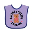 thumbnail image 1 of Inktastic Grammy and Grampy Love Me Grandchild Bear Boys or Girls Baby Bib, 1 of 4