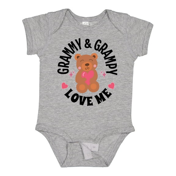 Inktastic Grammy and Grampy Love Me Grandchild Bear Boys or Girls Baby Bodysuit