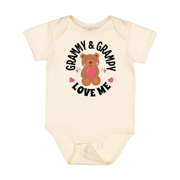 Inktastic Grammy and Grampy Love Me Grandchild Bear Boys or Girls Baby Bodysuit
