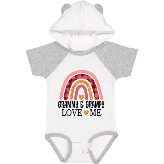 Inktastic Grammy and Grampy Love Me Grandchild Rainbow Girls Baby Bodysuit
