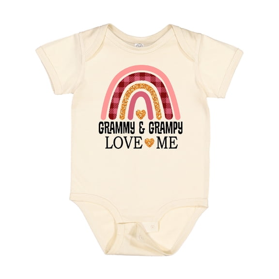 Inktastic Grammy and Grampy Love Me Grandchild Rainbow Girls Baby Bodysuit