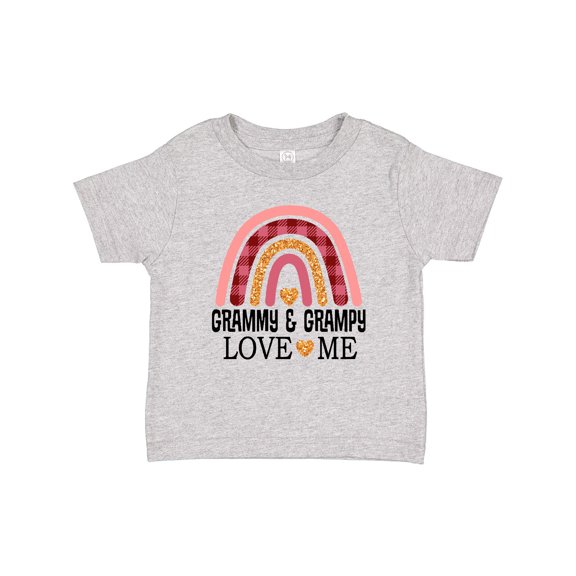 Inktastic Grammy and Grampy Love Me Grandchild Rainbow Girls Baby T-Shirt