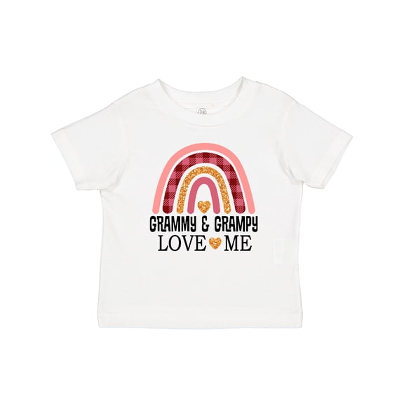 Inktastic Grammy and Grampy Love Me Grandchild Rainbow Girls Baby T-Shirt