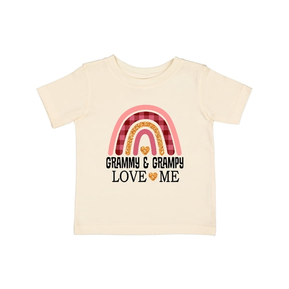 Inktastic Grammy and Grampy Love Me Grandchild Rainbow Girls Baby T-Shirt