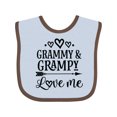 thumbnail image 1 of Inktastic Grammy and Grampy Love Me Valentine Boys or Girls Baby Bib, 1 of 4