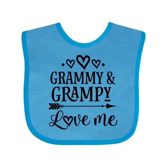 Inktastic Grammy and Grampy Love Me Valentine Boys or Girls Baby Bib