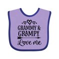 thumbnail image 1 of Inktastic Grammy and Grampy Love Me Valentine Boys or Girls Baby Bib, 1 of 4