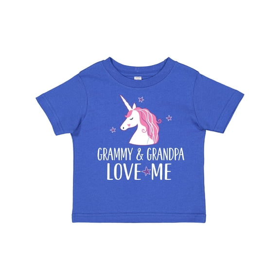 Inktastic Grammy and Grandpa Love Me Girl Unicorn Girls Toddler T-Shirt