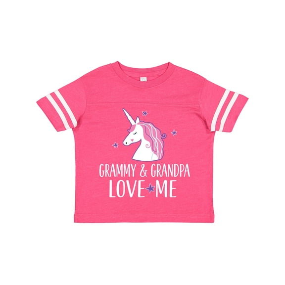 Inktastic Grammy and Grandpa Love Me Girl Unicorn Girls Toddler T-Shirt