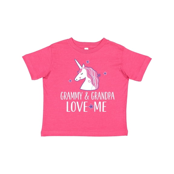 Inktastic Grammy and Grandpa Love Me Girl Unicorn Girls Toddler T-Shirt