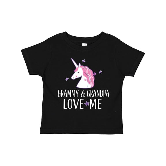 Inktastic Grammy and Grandpa Love Me Girl Unicorn Girls Toddler T-Shirt