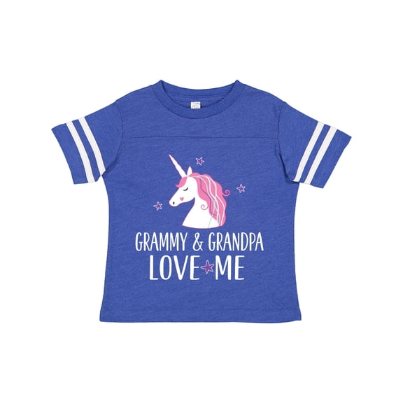 Inktastic Grammy and Grandpa Love Me Girl Unicorn Girls Toddler T-Shirt