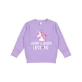 thumbnail image 1 of Inktastic Grammy and Grandpa Love Me Girl Unicorn Toddler Sweatshirt, 1 of 4