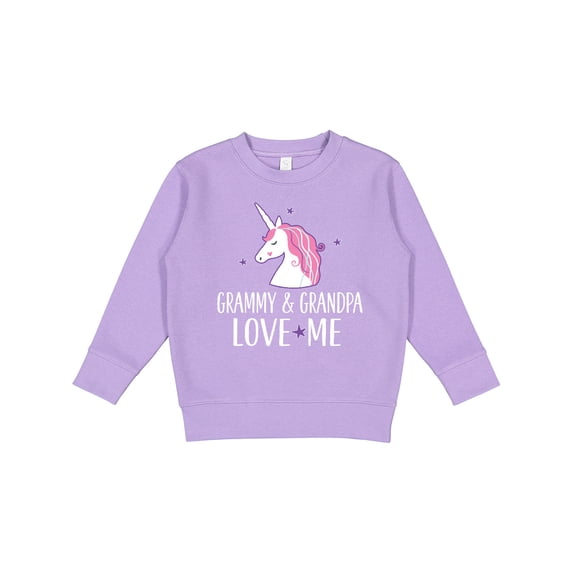 Inktastic Grammy and Grandpa Love Me Girl Unicorn Toddler Sweatshirt