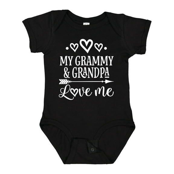 Inktastic Grammy and Grandpa Love Me Girls Granddaughter Girls Baby Bodysuit