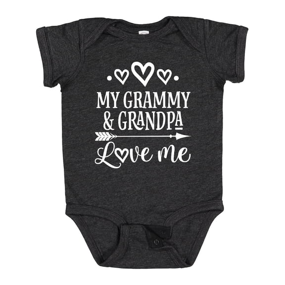 Inktastic Grammy and Grandpa Love Me Girls Granddaughter Girls Baby Bodysuit