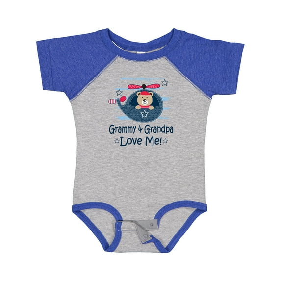 Inktastic Grammy and Grandpa Love Me Grandson Boys Baby Bodysuit