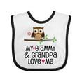 thumbnail image 1 of Inktastic Grammy and Grandpa Love Me Owl Girls Baby Bib, 1 of 4