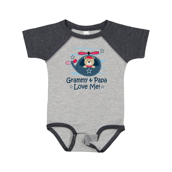 Inktastic Grammy and Papa Love Me Boys Baby Bodysuit