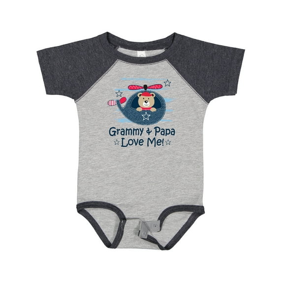 Inktastic Grammy and Papa Love Me Boys Baby Bodysuit