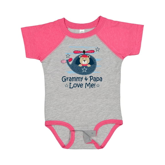 Inktastic Grammy and Papa Love Me Boys Baby Bodysuit