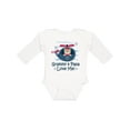 thumbnail image 1 of Inktastic Grammy and Papa Love Me Boys Long Sleeve Baby Bodysuit, 1 of 5
