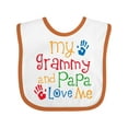 thumbnail image 1 of Inktastic Grammy and Papa Love Me Boys or Girls Baby Bib, 1 of 4