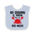 thumbnail image 1 of Inktastic Grammy and Papa Love Me Boys or Girls Baby Bib, 1 of 4