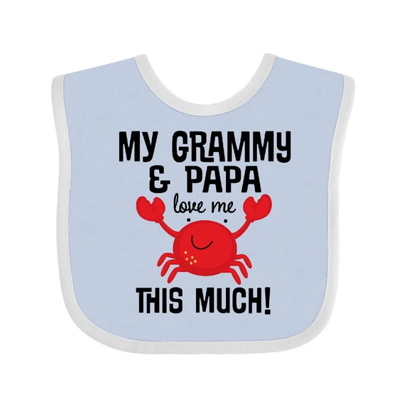 Inktastic Grammy and Papa Love Me Boys or Girls Baby Bib