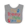 thumbnail image 1 of Inktastic Grammy and Papa Love Me Boys or Girls Baby Bib, 1 of 4