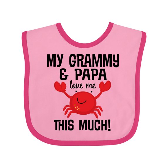 Inktastic Grammy and Papa Love Me Boys or Girls Baby Bib