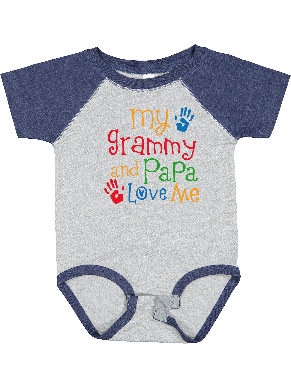 Inktastic Grammy and Papa Love Me Boys or Girls Baby Bodysuit